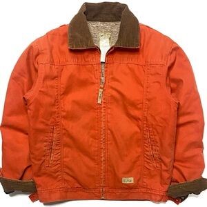 Vintage Berne Women’s Burnt Orange Sherpa-Lined Cropped Canvas Detroit Jacket M